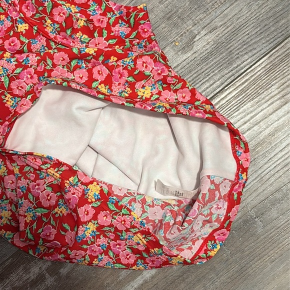 Janie and Jack Girls Cherry Red Ditsy Floral Rash Guard Size 10 - Picture 7 of 7